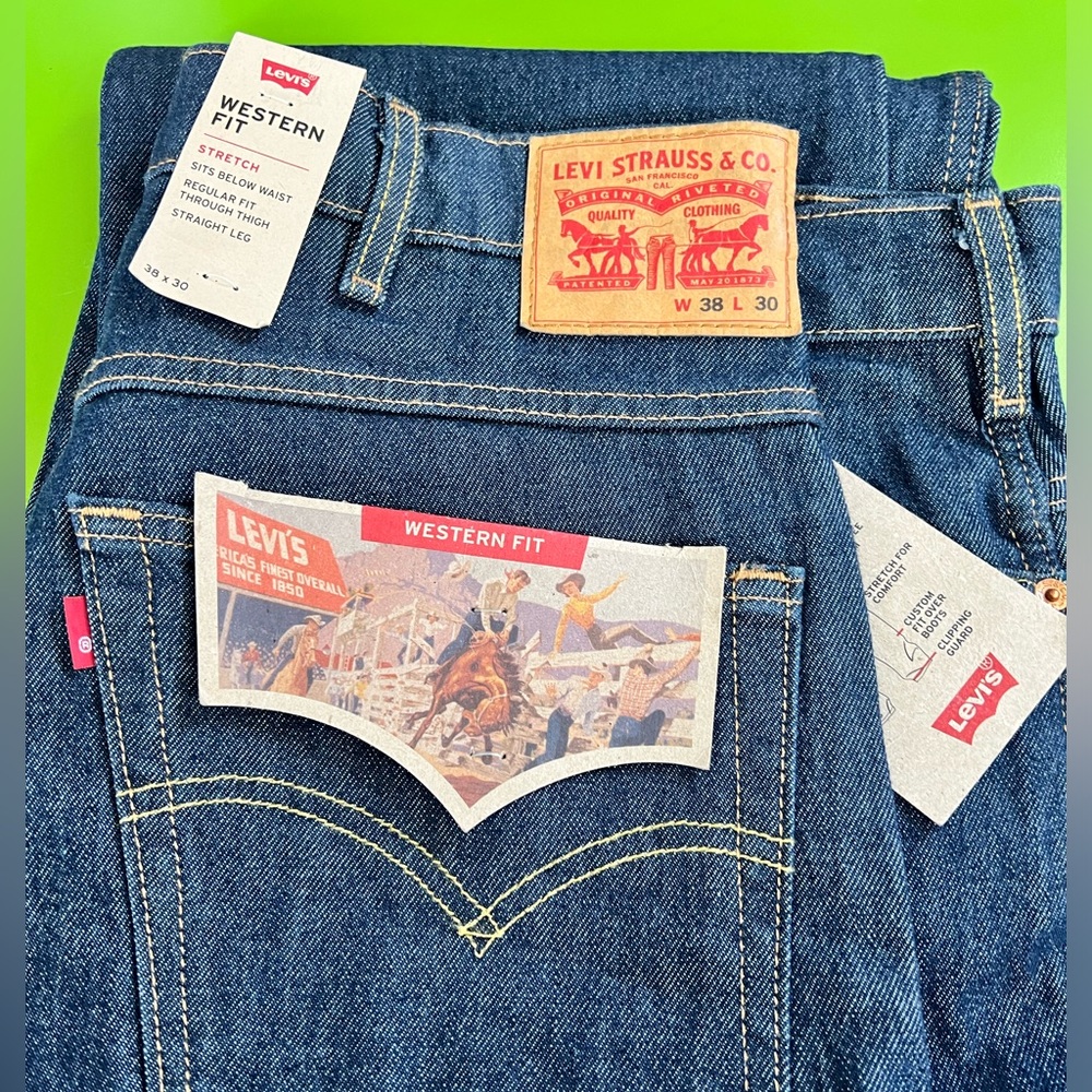 38 Levi’s western regular Fit stretch comfort cotton straight leg Jeans 38W 30L